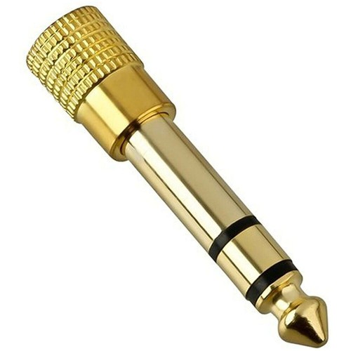 10X TRS Stereo Audio Headphone Adapter 6.35mm 1/4" Male to 3.5mm 1/8" Female - Picture 2 of 12
