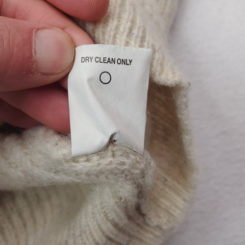 VTG Columbia Sweater Mens Extra Large Cream Wool Cable Knit Ribbed Quarter Zip - Picture 7 of 13
