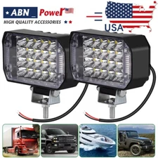 2PCS 4inch 800W LED Work Lights Bar Spot Pods Fog Lamp Offroad Driving Truck ATV