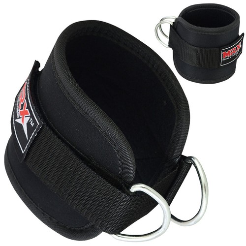 Ankle D Ring Strap Thigh Pulley for Weight Lifting Padded Anklet Cuff Gym Straps - Picture 10 of 24