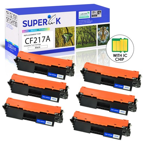 Toner 6PK CF217A 17A avec puce pour HP LaserJet Pro M102 M102a MFP M130a M130fw