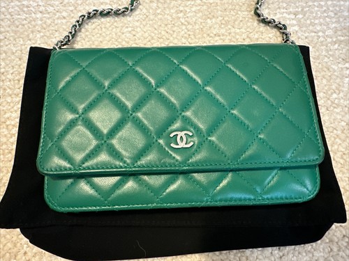 Chanel WOC Wallet On chain Green Lambskin - Picture 3 of 18