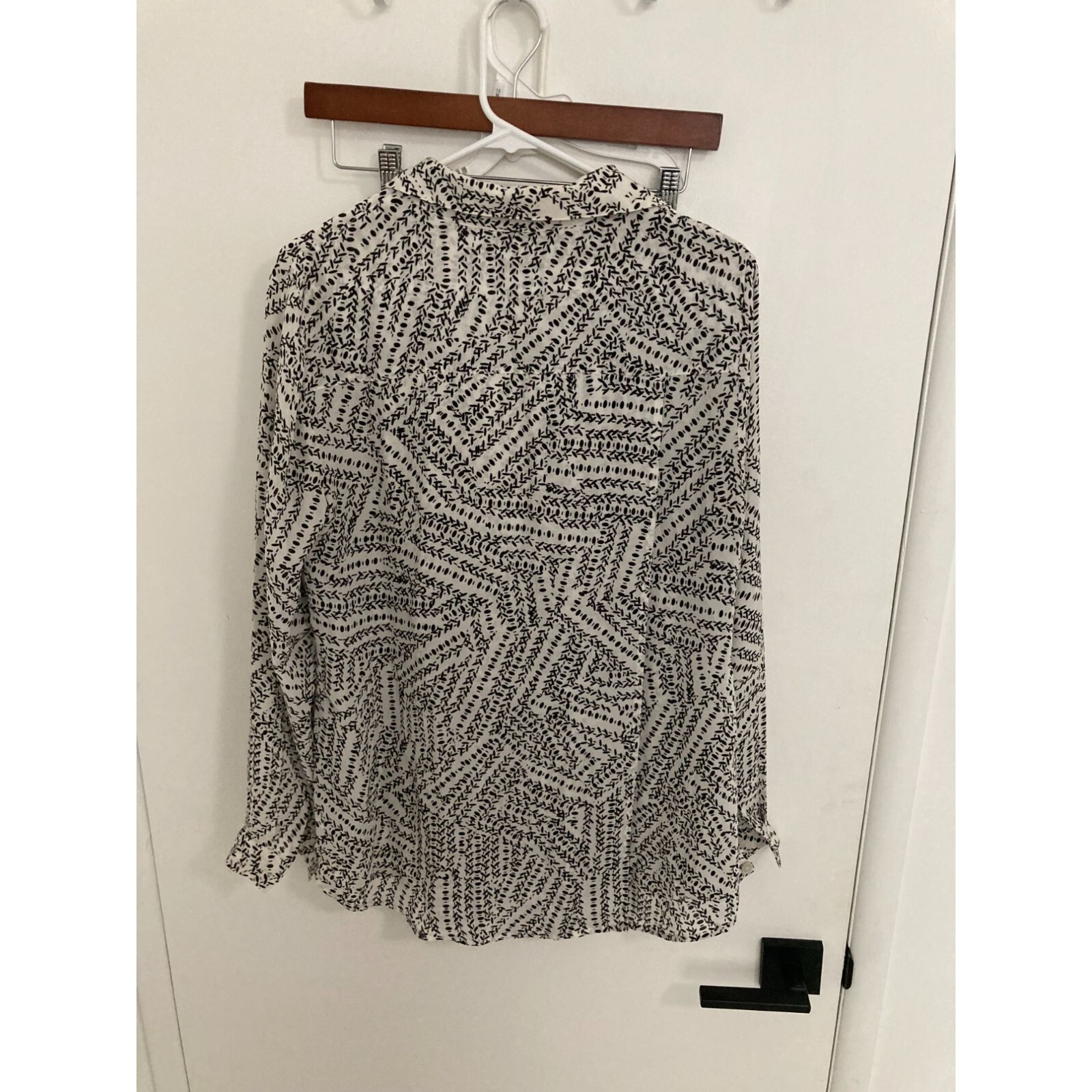 Cabi 3255 Split Back Button Down Printed Blouse, … - image 2