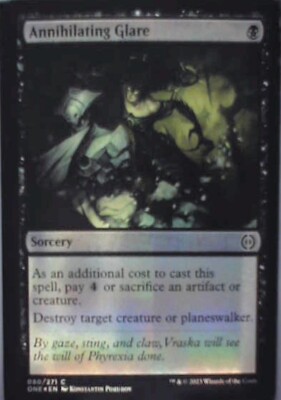 Annihilating Glare - Phyrexia: All Will Be One: #80, MTG - Foil Nm