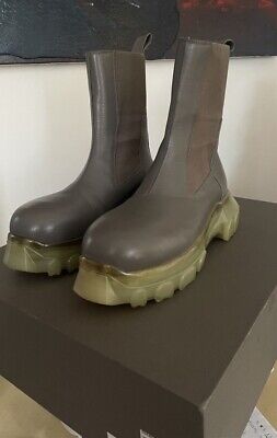 Rick Owens Grey Beatle Bozo Tractor Leather Size 41 with Rick Owens Grey Beatle Bozo Tractor Leather Size 41 with