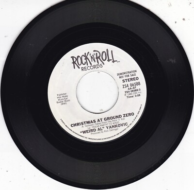 Christmas At Ground Zero by Weird Al Yankovic (W/L Promo 7'' Vinyl, 1986) VG