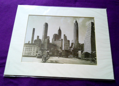 New York City Skyline 11x14 Matted Photo Print (1930s Repro) Museum City of NY