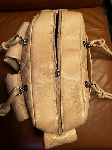 Chanel Cambon Multipocket Reporter Bag Quilted Lambskin Small Neutral - Picture 5 of 7