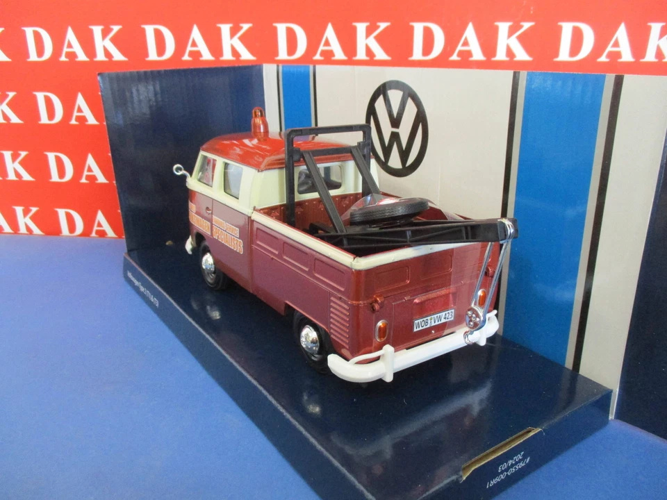 Die cast 1/24 Modellino Furgone Van Volkswagen T1 Pick-Up Tow Truck 1950 - Immagine 3 di 4