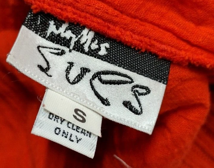 Suéter Top Naranja Rojo Años 80 Ropa de Noche Alta Costura Disco Club Alta Moda M/L Foto 3 de 4