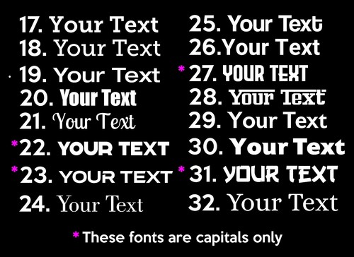 FURGONETA PEQUEÑA PERSONALIZADA LETREROS GRÁFICOS/PEGATINAS KIT DE ESCRITURA CALCOMANÍAS DE LETRAS - Imagen 3 de 5