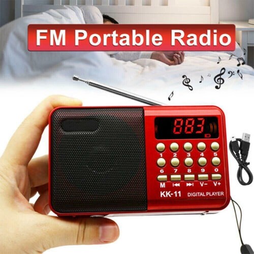 Tragbares FM Radio MP3 Player Lautsprecher Digital Radio mit Batterie USB Cable - Bild 4 von 13