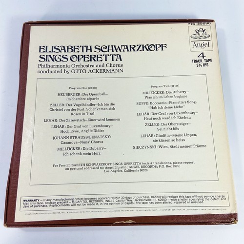 Elisabeth Schwarzkopf sings Operetta 4 Track Reel to Reel 3 3/4 Tape - Picture 3 of 8
