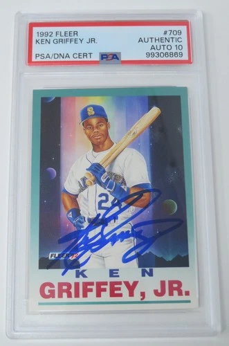 Ken Griffey Jr. HOF Signed Autograph 1992 Fleer Pro Visions Card 709 PSA 10 Auto