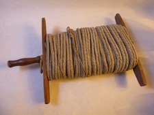 alte Wäscheleine Auf Holz Spindel Original Antik Wickler Vintage Deko 30x30x7