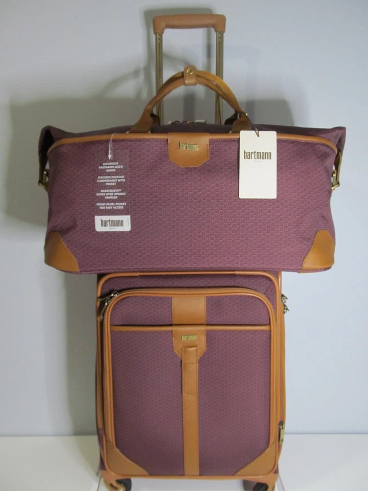 Hartmann Women's Luggage 3 Piece Extended Trip Set-Burgandy & Saddle Leather-NWT - Image 2 of 4