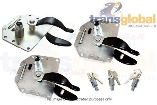 3 Piece Anti-Burst Door Handle Locks and Barrell kit for Land Rover Series 3