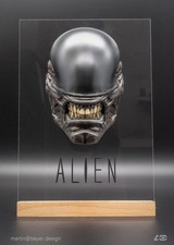 Xenomorph head display - custom Alien face - Alien Kopf - Alien earth - Fan Art