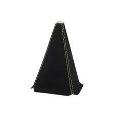 Car Shift Boot Cover, Suede Leather Manual Automatic Gear Shifter Black/Yellow