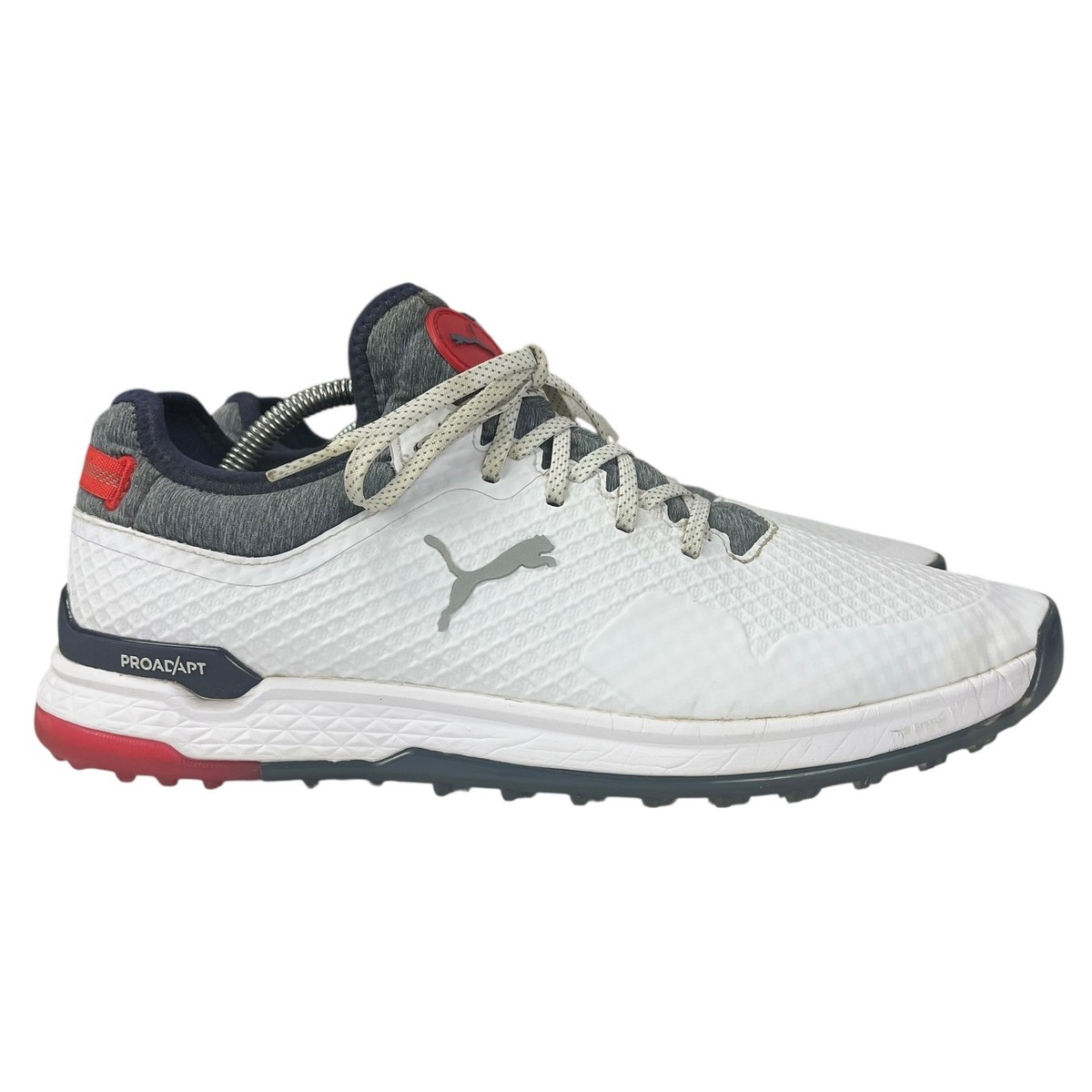 Puma ProAdapt Alphacat Golf Shoes Mens 10.5 White Gray Red  display picture 1