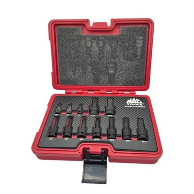 MAC Tools SVXMPTS12RBRT 12-teiliges Advanced Impact Dreifach-Vierkant-Set M4 - M18