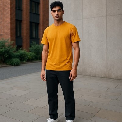 Cotton Citizen Presley Tee Gold Sz M NWT Light Weight Jersey Cotton Minimalist