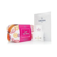 Borghese 4 Pc Love Your Body Gift Set Mask  Body Creme Cosmetic bag Fango Mud