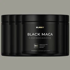 Organic Black Maca Root with Ashwagandha 40,000mg 40x Strength - 6 pack