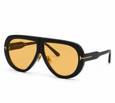 Tom Ford Troy Sunglasses FT0836 Black/Yellow 61-10-140mm With Case New