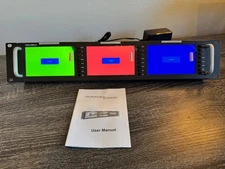 FeelWorld T51 PLUS Triple 5.5" 3G-SDI/HDMI Rackmount Monitor