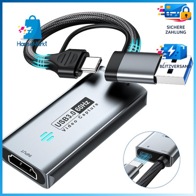 Video Capture Card HDMI USB 3.0 1440P 30fps 1080P 60fps Streaming Zubehör