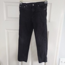Polo Ralph Lauren Black Jeans Boys Size 7 Slim Hampton Straight Elastic Waist