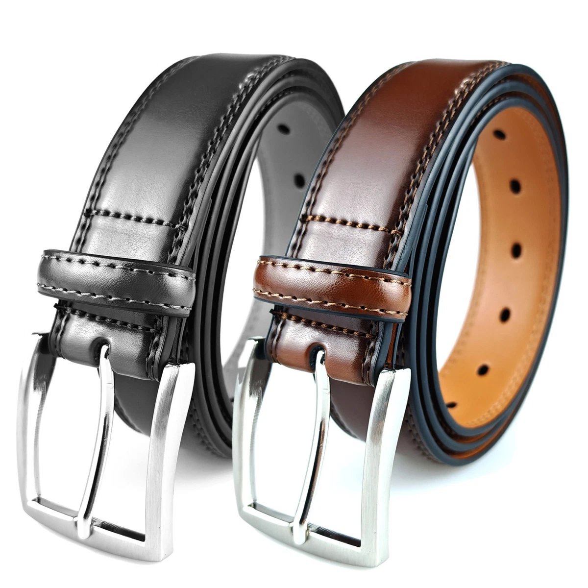 Ceinture En Cuir Homme De Qualité - Marron - Taille 115 - Style Habillé/Designer - Neuf Avec Étiquettes