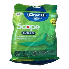 Oral-B Glide Scope Outlast Floss Picks 225 Ct - Mint Dental Hygiene Tool