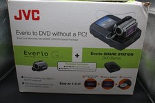 JVC Everio GZ-MG130U Camcorder 30GB 34x Zoom  CU-VD10U Share Station Burner