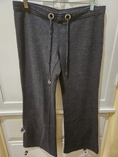 Tory Burch Play Collection Dark Gray Yoga Wide Leg Pants Small
