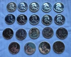 Lot of 19 Silver 1961 Uncirculated Franklin Half Dollar Coins/All Uncirculated