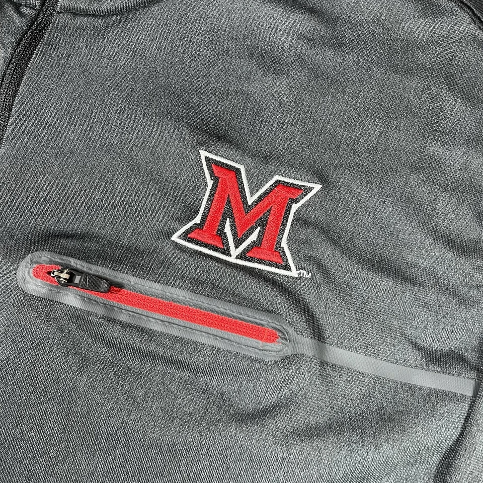 Miami RedHawks Jacket Mens XL Nike 1/4 Zip Pullover Dri-Fit Long Sleeve Football - Image 4 of 4
