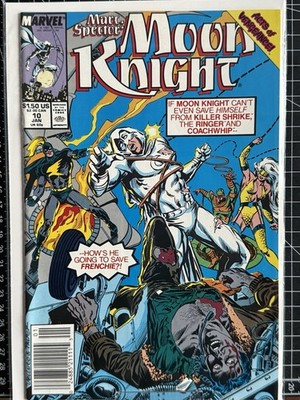MARC SPECTOR:MOON KNIGHT #10 1990. SAL VELLUTO-ART MARVEL Newstand