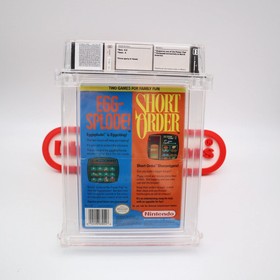 NES Nintendo SHORT ORDER / EGGSPLODE - WATA GRADED 8.0 A! NEW & Factory Sealed!