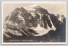 Mount Temple and Paradise Valley Alberta Canada Rocky Mountains RPPC Postcard