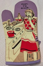 BlueQ Kitchen Potholder "Oops, I'm drunk."
