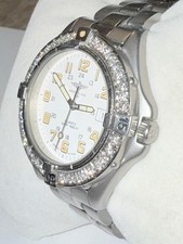 BREITLING MEN'S 38MM COLT QUARTZ A57035 LAB GROWN DIAMOND WATCH 11