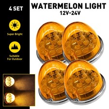 Watermelon LED Mount Surface Light Amber Turn Signal 4PC Amber Light Clear Lens