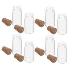 12 Pcs Conteneurs De Stockage Vides Mini Bouteilles Liège Verre Avec Bouchon