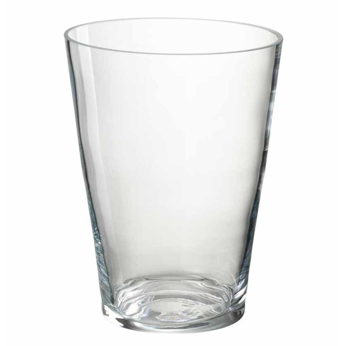 Bougeoir en verre Conish 26cm transparent pour deco salon moderne