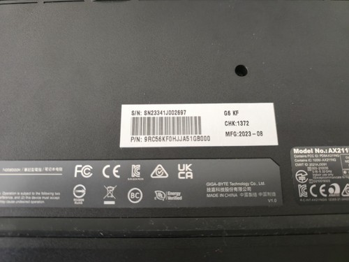 Gigabyte G6 KF Nvidia RTX 4060 i7 13620H 16GB 1TB 165Hz FHD+ Gaming Laptop - Afbeelding 8 van 11