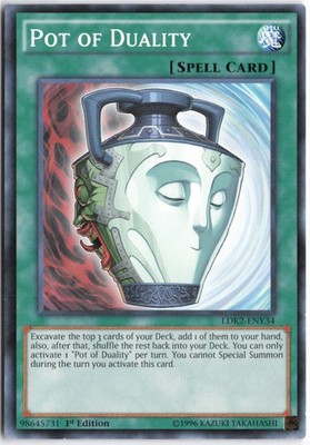 Yugioh - Pot of Duality LDK2-ENY34 1st Edition - Legendary Decks II