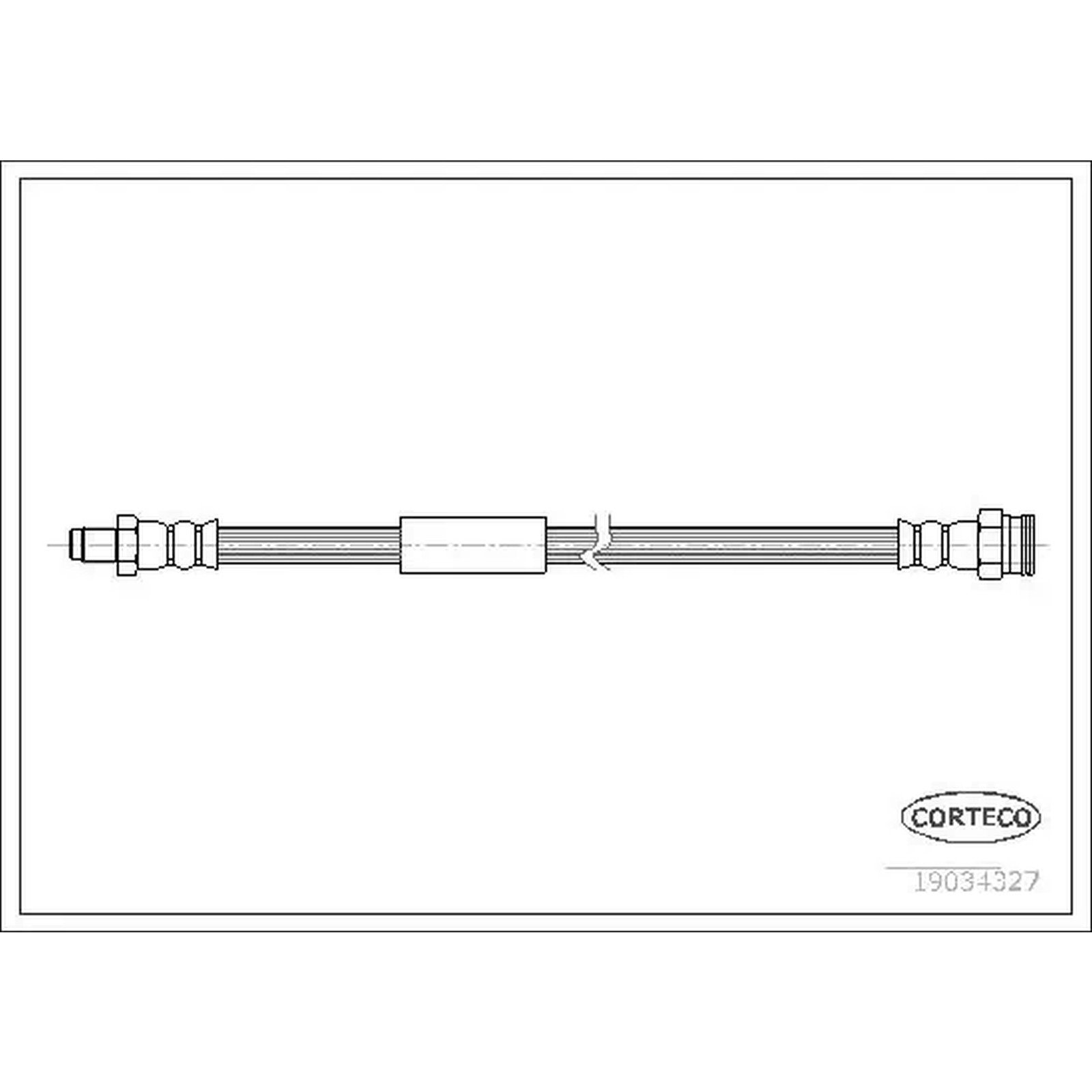1x ORIGINAL® Corteco 19034327 Bremsschlauch Hinten passend für Fiat CROMA