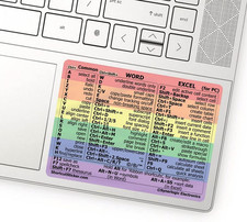Synerlogic Word/Excel Windows Shortcut Sticker  Reference Guide Keyboard Shortc